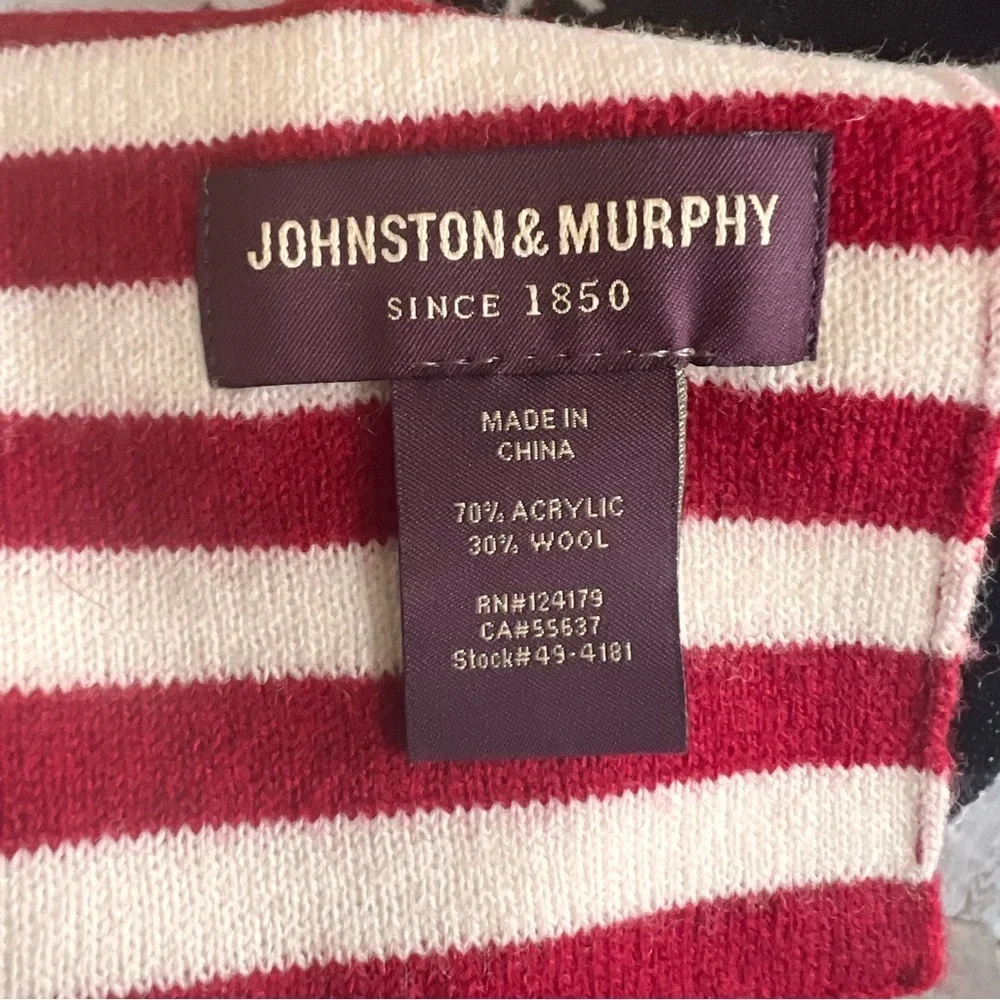 Johnston & Murphy Wool Star Patriotic Wool Scarf